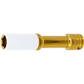 Douille à Choc 12,5 mm (1/2) 19 mm - Protection Intégrée - Résistante et Sécurisée, Acier - D-Work