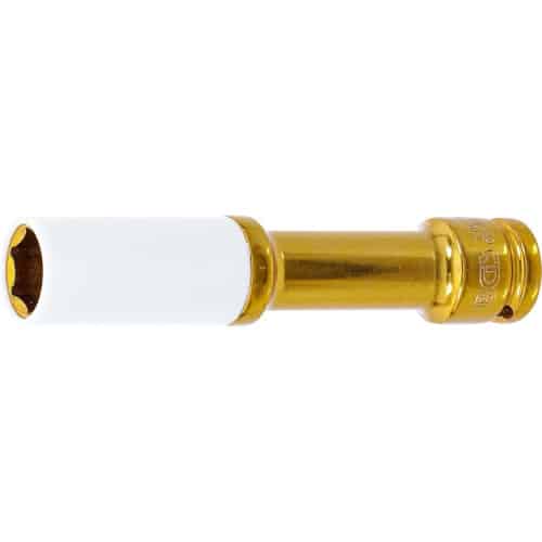 Douille à Choc 12,5 mm (1/2) 19 mm - Protection Intégrée - Résistante et Sécurisée, Acier - D-Work