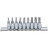 Jeu de Douilles à Embouts 6,3 mm (1/4) - Profil T Torx Plus TS10-TS50 - 9 pcs - Précision et Polyvalence - D-Work