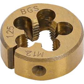 Filière M12 x 1,25 x 30 mm - Acier, Filetage Précis - Outil de Filetage Durable - BGS