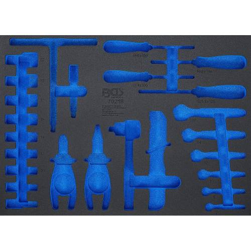 Insert de Servante d’Atelier 3/3 Vide - Dimensions 40,7x3,5x56,6 cm - Compatible Art. 70218 - Organisation Optimale - BGS