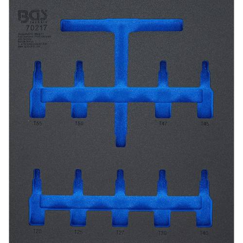 Insert de Servante d’Atelier 2/3 Vide - Dimensions 40,8x3,8x56,7 cm - Compatible Art. 70217 - Organisation et Praticité - BGS