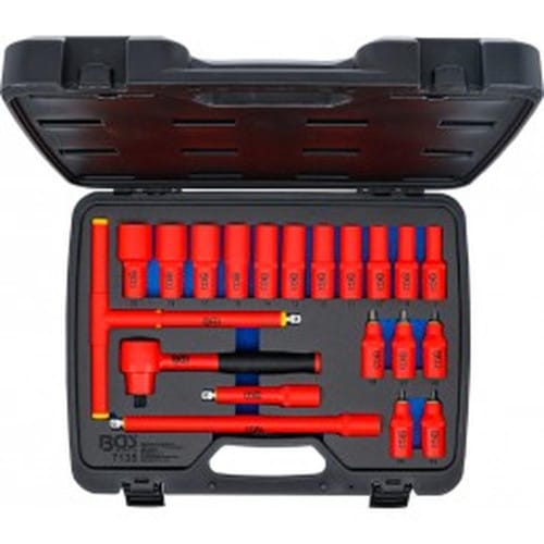 Jeu de Douilles VDE 11 Pièces 10-24 mm - Empreinte 12,5 mm (1/2 ) - Isolation Sécurisée et Usage Électrique - BGS