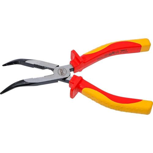 Pince Téléphone VDE Coudée 200 mm - Acier, Isolation VDE - Sécurité et Précision - BGS