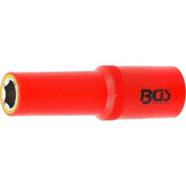 Douille pour Clé VDE Six Pans 12,5 mm (1/2) - 12 mm - Isolation Sécurisée et Précision, Acier - D-Work