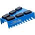 Support de Rangement Magnétique 10 Pièces - Métallique, 16,2x7,1x23,3 cm - Organisation Pratique et Gain de Place - BGS