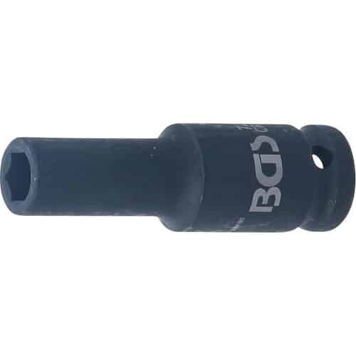 Douille à Choc Six Pans Longue 12,5 mm (1/2) - 10 mm - Acier Résistant - Usage Professionnel, Zones Difficiles - D-Work