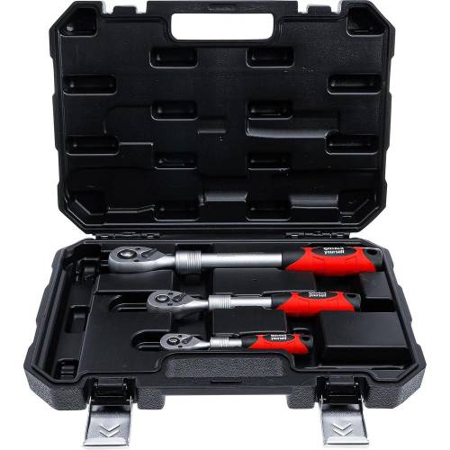 Jeu de Cliquets Extensible 3 Pièces - 6,3 mm à 12,5 mm - Acier Résistant - Polyvalence et Praticité - BGS
