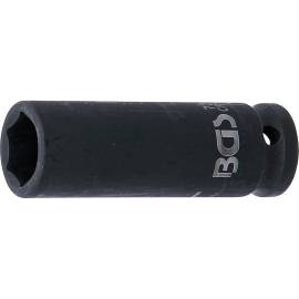 Douille à Choc Six Pans Longue 12,5 mm (1/2 ) - 17 mm - Acier Résistant - Usage Professionnel - BGS