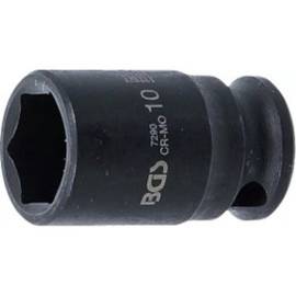 Douille à Choc Six Pans 6,3 mm (1/4 ) - 10 mm - Acier Résistant - Usage Professionnel - BGS