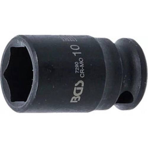 Douille à Choc Six Pans 6,3 mm (1/4 ) - 10 mm - Acier Résistant - Usage Professionnel - BGS