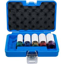 Jeu de Douilles de Puissance 1/2 - 6 pièces 15/17/19/21/22 mm - Acier Résistant avec Protection - BGS