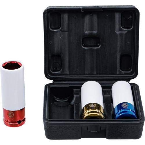 Jeu de Douilles de Puissance 12,5 mm (1/2 ) 17/19/21 mm - 3 Pièces, Protection Intégrée - - BGS
