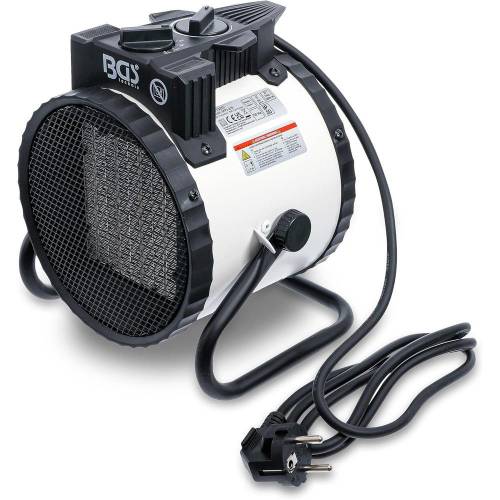 Ventilateur Chauffant Électrique 2 kW - 18,8x26,2x22,4 cm - Puissance Élevée et Chauffage Rapide - BGS