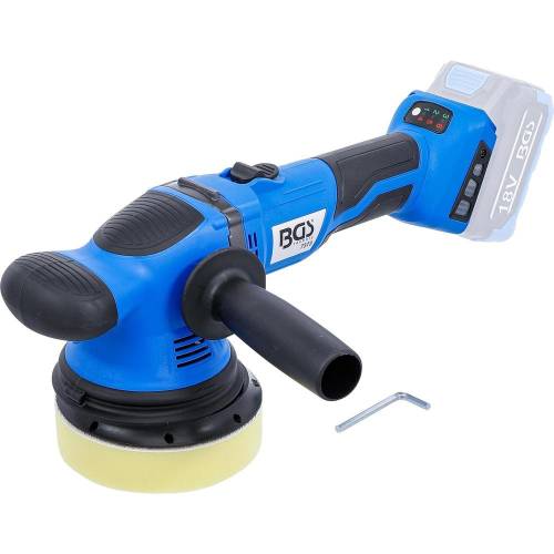 Polisseuse Excentrique Sans Fil 18V - Sans Batterie, 16,4x15,4x41 cm - Moteur Sans Balais, Ergonomique - Travail Précis et - BGS