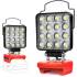 Lampe de Travail LED Repliable 18V - Sans Batterie, Portable et Puissante, Plastique, Pro - D-Work