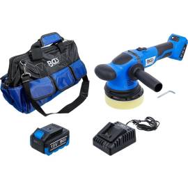 Jeu de Polisseuse Excentrique Sans Balais 18V - Batterie et Chargeur Rapide Inclus - Puissance et Mobilité - BGS