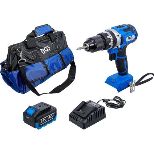 Jeu de Perceuse à Percussion Sans Balais 18 V - 65 Nm, Batterie et Chargeur Rapide - Puissance et Autonomie Optimales - D-Work