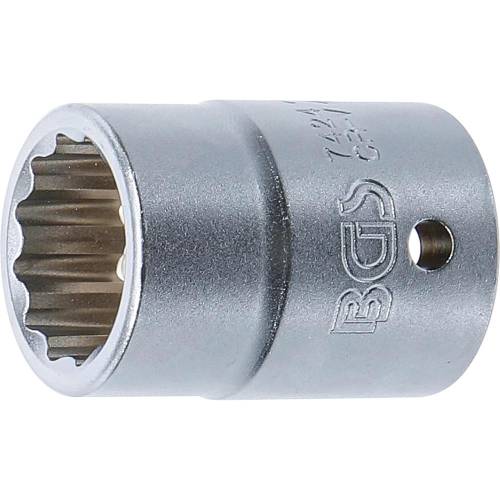 Douille pour Clé Douze Pans 20 mm - Acier, 24 mm Longueur - Précision et Robustesse - BGS
