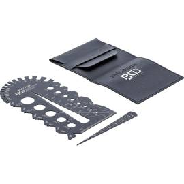 Gabarit de Vis et Filetages 1/4 - 2 en Pouce - Acier Résistant - Mesure Précise et Rapide - BGS
