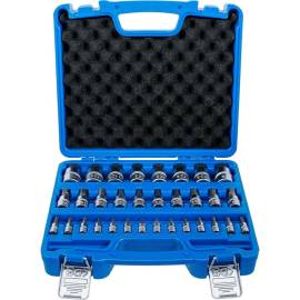 Jeu de Douilles à Embouts 32 pcs - 6,3 mm / 10 mm / 12,5 mm - Six Pans Femelle 2-19 mm, Mètriques et Pouces - Polyvalence - BGS