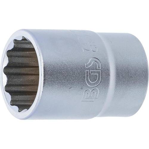 Douille pour Clé 20 mm (3/4) - Douze Pans, 27 mm - Robuste et Précise, Acier, Pro - D-Work
