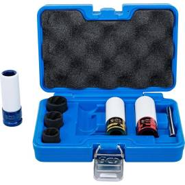 Jeu de Douilles à Choc avec Protection et Douilles Spiralées 12,5 mm (1/2 ) 17-21 mm - 7 Pièces - Résistantes et Pratiques - BGS