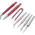Jeu de Pincettes Plastique 3 pcs - 17 x 9x1,8 cm - Précision et Maniabilité - D-Work