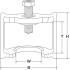 Pied d’Extraction pour Tringlerie de Frein 160 mm - Compatible Freins Haldex - Outil Robuste et Précis - BGS