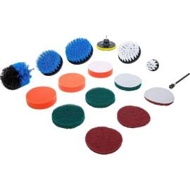 Jeu de Disques de Polissage et Ponçage 16 pcs - Pour Perceuses, Embouts à Brosse - Polyvalence et Efficacité - D-Work