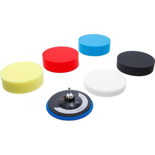 Jeu de Tampons de Polissage D.150 mm - 6 pcs - Haute Qualité pour Finition Parfaite, Pro - D-Work