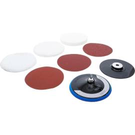 Jeu de Disques de Polissage et Ponçage D.180 mm - 8 pcs - Polyvalent et Efficace pour Finition Parfaite - D-Work