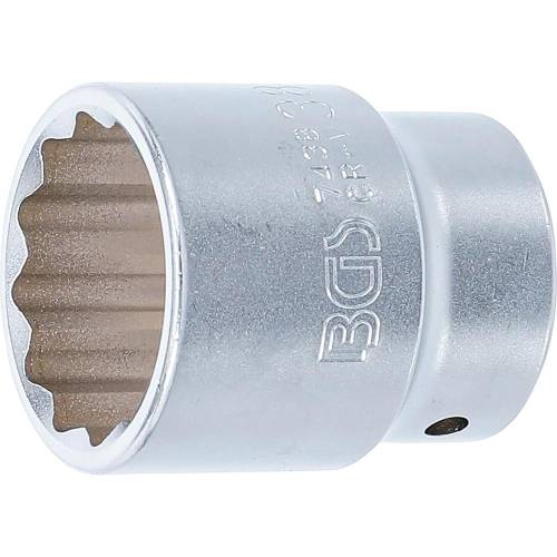 Douille pour Clé 20 mm (3/4) - 12 Pans, 38 mm - Acier Résistant et Précis, Pro - D-Work