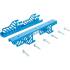 Supports Muraux pour Chandelles - 2 Pièces 9,5x6,4x43,6 cm - Compatible Art. 3014, 3015 - Fixation Solide et Pratique - BGS