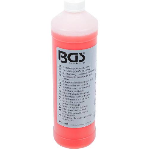 Shampooing Concentré Voiture 1000 ml - Rouge - Nettoyage Efficace et Brillance Durable - BGS