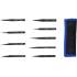 Jeu de 9 Pincettes en Acier Inoxydable - 18,7x6,3x3,1 cm - Précision et Durabilité - - BGS