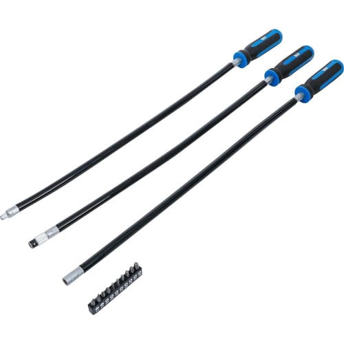 Jeu de Tournevis Flexible 13 pcs - Précision et Accessibilité - Acier, Zones Difficiles - D-Work