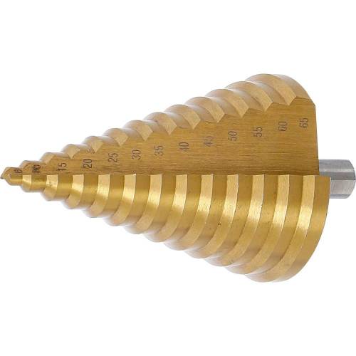 Foret Étagé Nitrure de Titane Ø6-65 mm - Acier Haute Performance - Perçage Précis et Durable - BGS
