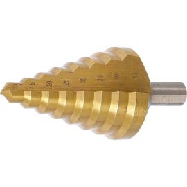 Foret Étagé Nitrure de Titane Ø10-45 mm Perçage Précis et Durable - BGS