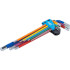 Jeu de Clés Allen Multicolore 9 pcs - Six Pans Femelle 1,5 à 10 mm - Extra Longues et Pratiques - D-Work