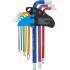Jeu de Clés Allen Multicolore 9 pcs 1,5-10 mm - Six Pans Femelle et Tête Sphérique - Précision et Polyvalence - D-Work