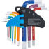 Jeu de Clés Allen Courtes 9 Pièces 1,5-10 mm - Six Pans Femelle Multicolore - Précision et Polyvalence - BGS