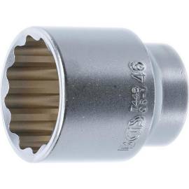 Douille pour Clé 20 mm (3/4) - 12 Pans, 46 mm - Acier Résistant et Précis, Pro - D-Work