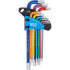 Jeu de Clés Allen Multicolore - 9 pcs T10 à T50 Profil Torx Perçage - Précision et Polyvalence - D-Work