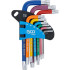 Jeu de Clés Allen Courtes Multicolores - 9 pcs T10 à T50 Profil Torx - Précision et Confort d Utilisation - D-Work