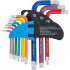 Jeu de Clés Allen Multicolore - 9 pcs T10 à T50 Profil Torx Perçage - Précision et Polyvalence - D-Work