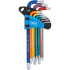 Jeu de Clés Allen Profil T Multicolore 9 pcs T10-T50 - Tête Sphérique - Précision et Confort d Utilisation - D-Work