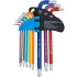 Jeu de Clés Allen Profil T Multicolore 9 pcs T10-T50 - Tête Sphérique - Précision et Confort d Utilisation - D-Work