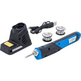 Fer à Souder sur Batterie 8W - Station de Recharge Incluse - Portable et Pratique pour Soudure Rapide - BGS