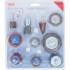 Jeu de Disques à Brosses et Lamelles de Ponçage 10 pcs - Polyvalent et Pratique - Zones Difficiles - D-Work